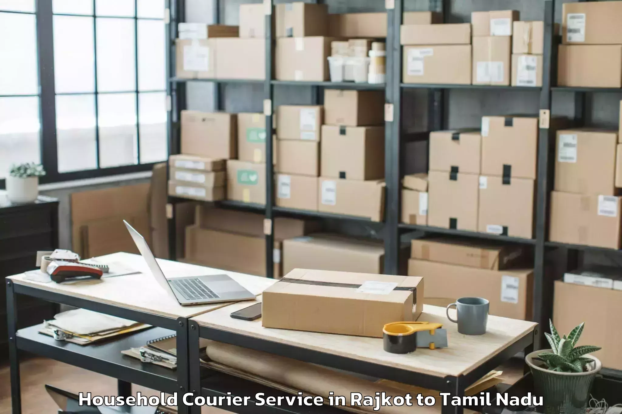 Quality Rajkot to Aduthurai Household Courier